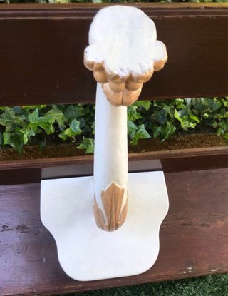 Peana Mensula de madera maciza de teca