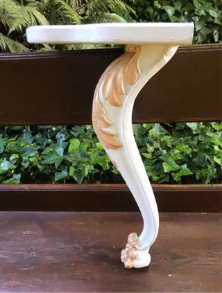 Peana Mensula de madera maciza de teca