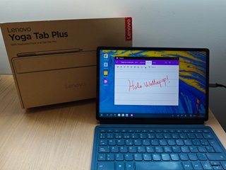 Lenovo Yoga Tab Plus con teclado, zapiz y caja