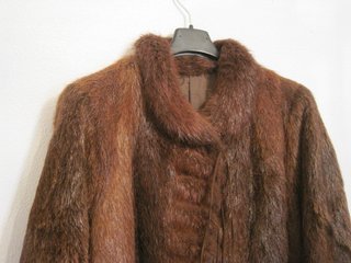Pelliccia vintage marrone pelo lungo