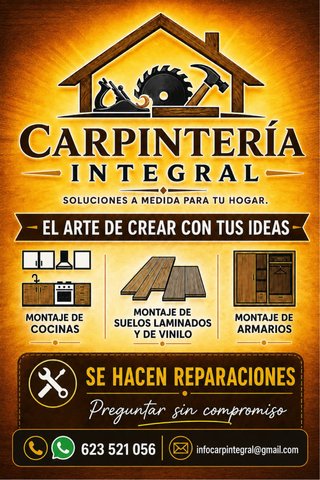 Carpintería Integral: Cocinas, Armarios y Suelos