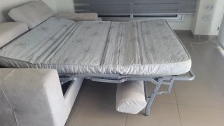 Sofá cama gris claro 2 plazas