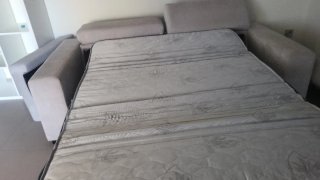 Sofá cama gris claro 2 plazas