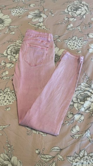 Jeans skinny rosa sfumato