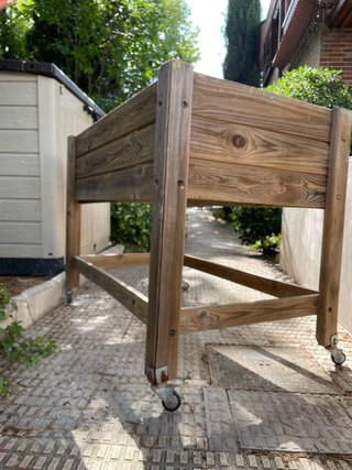 Mesa de cultivo de 180 L con ruedas,huerto urbano.
