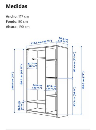 Armario BRIMNES Ikea 3 puertas espejo