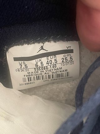 Zapatillas Jordan Air 1 Azul y Blanco