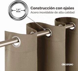 Cortinas Opacas Térmicas Caqui 220x140
