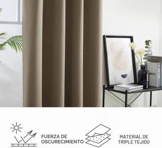 Cortinas Opacas Térmicas Caqui 220x140