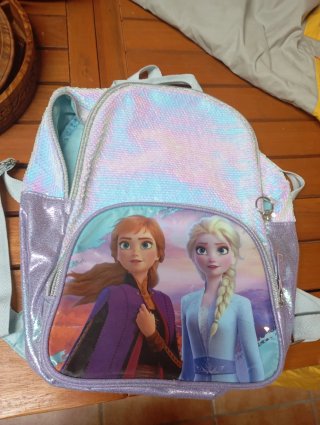 Mochila Frozen Lentejuelas Morado
