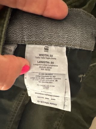 Pantalones G-Star Hombre Verdes
