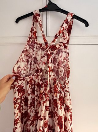 Vestido midi floral MNG Talla L