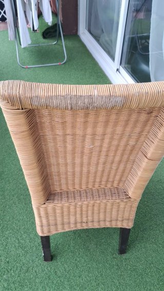 5 Sillas Mimbre y Madera Resistentes