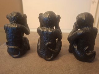 Set de 3 Figuras Monos Sabios (Ver, Oír y Callar)