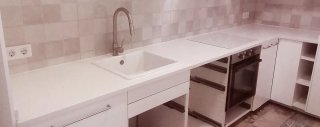 Encimera cocina Ikea KASKER blanco cuarzo