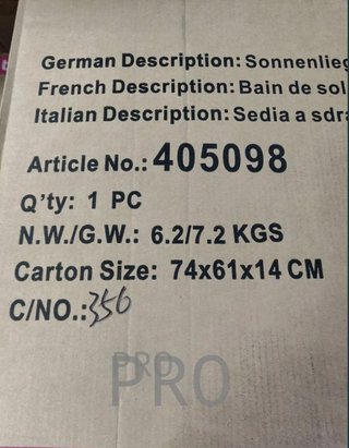Lettino da Giardino Esterno in Acciaio
