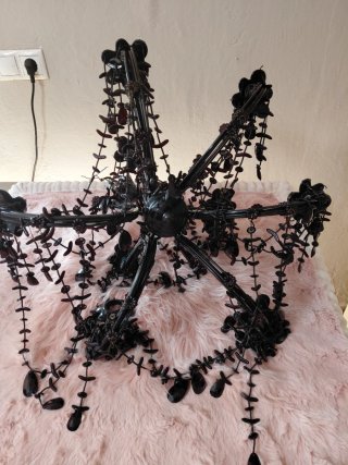 Lámpara Araña Gótica Negra 9 Brazos