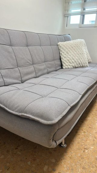 Sofá Cama Gris Tela