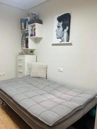 Sofá Cama Gris Tela