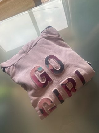 Sudadera rosa Go Girl