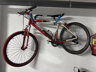 Bicicleta de Montaña Roja y Blanca