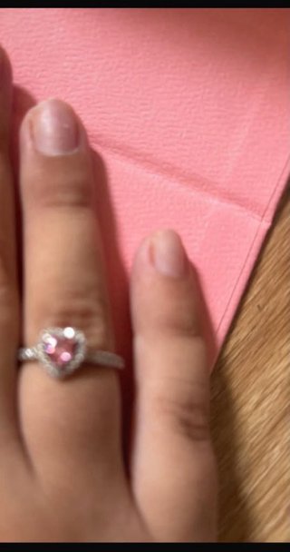 Anillo Pandora Corazón Rosa Talla 52