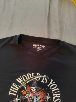 T-shirt Jack & Jones Stampa Grim Reaper L