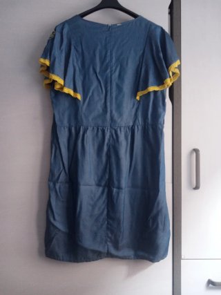 Vestido vaquero bordado talla 44