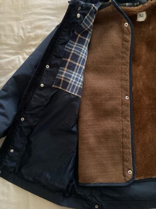 Abrigo tipo Barbour azul marino Sfera Talla 13/14