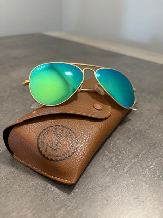 Gafas Ray Ban Aviator Montura Dorada Cristal Espej