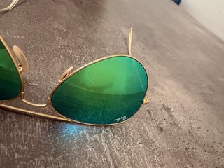 Gafas Ray Ban Aviator Montura Dorada Cristal Espej
