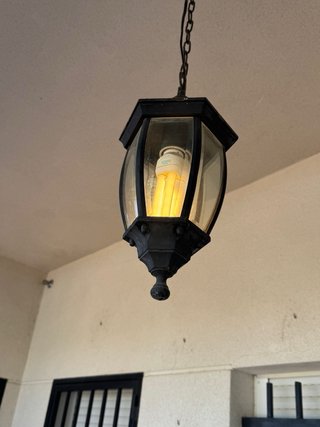 Lámpara Farol Colgante Negro