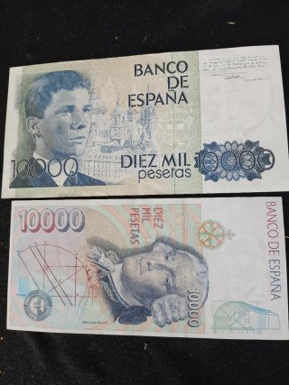 Billetes antiguos 10.000 pesetas