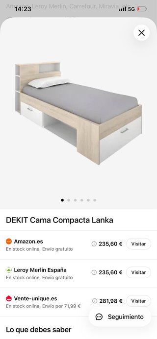 Cama infantil con almacenaje