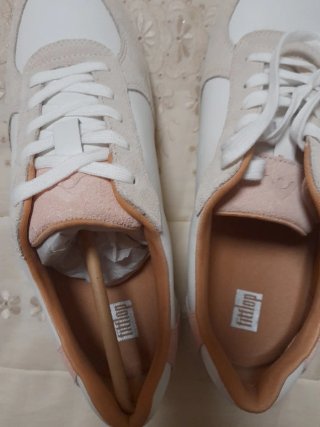 Zapatillas deportivas blancas,rosa y beige,talla38