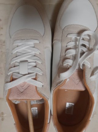 Zapatillas deportivas blancas,rosa y beige,talla38