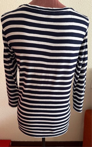 Camiseta Rayas Manga 3/4 Cadena Dorada