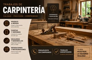 Se hacen todo tipo de trabajos de carpintería