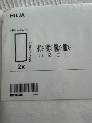 Cortinas HILJA IKEA Blancas (2x)