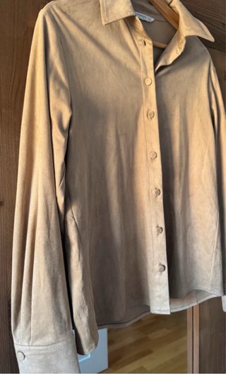 Camisa ante Stradivarius Beige Talla Xs/S
