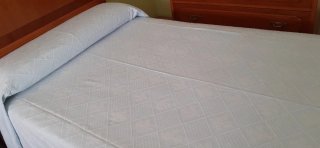 Colcha de algodón azul