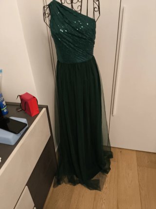 Abito da sera verde con paillettes