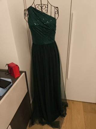 Abito da sera verde con paillettes