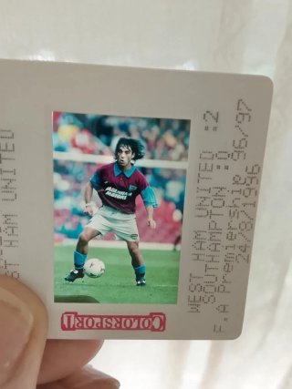 FUTRE! 1997 RAREZA! 4 DIAPO. west ham ATLÉTICO