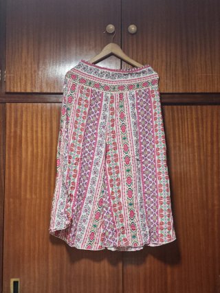 Falda larga verano estampada y pantalón cortos