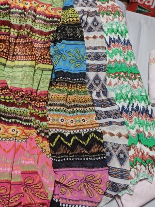 Falda larga verano estampada y pantalón cortos