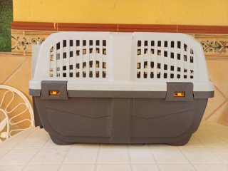 Transportín Perros Negro y Gris 55 x 30 cm
