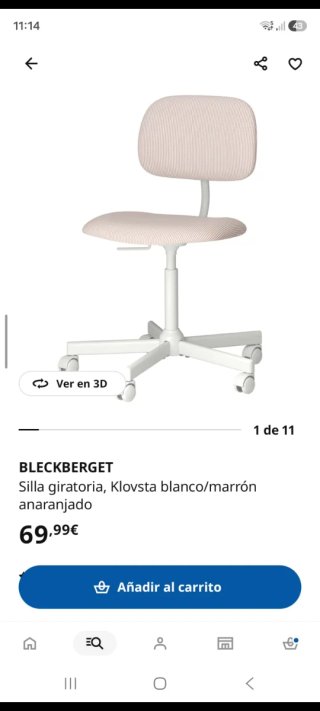 Vendo 2 Sillas de escritorio IKEA.
