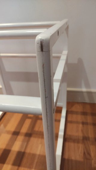 Trona convertible madera blanca