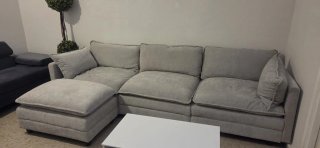 Sofá modular Collins gris tela